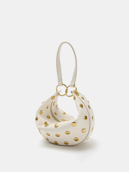 Studded Crescent Shoulder Bag detail
