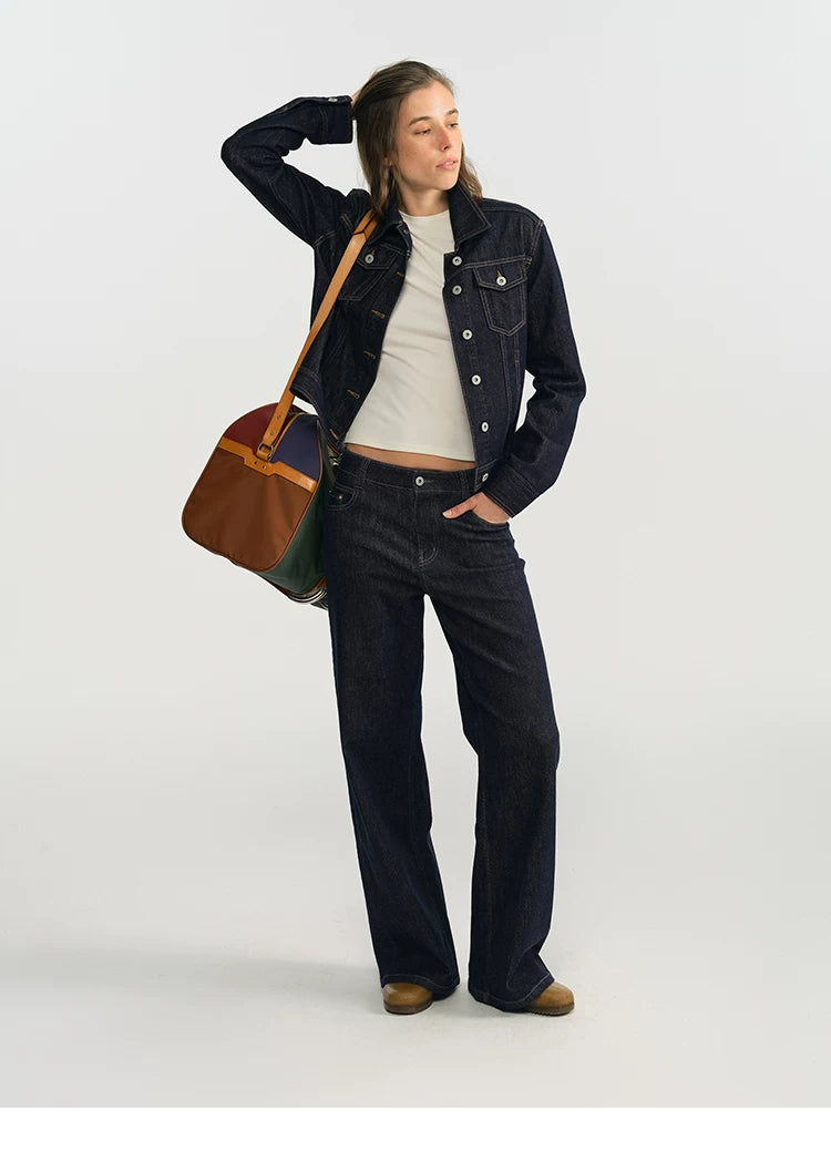 Cropped Vintage Denim Jacket - 360 view 7
