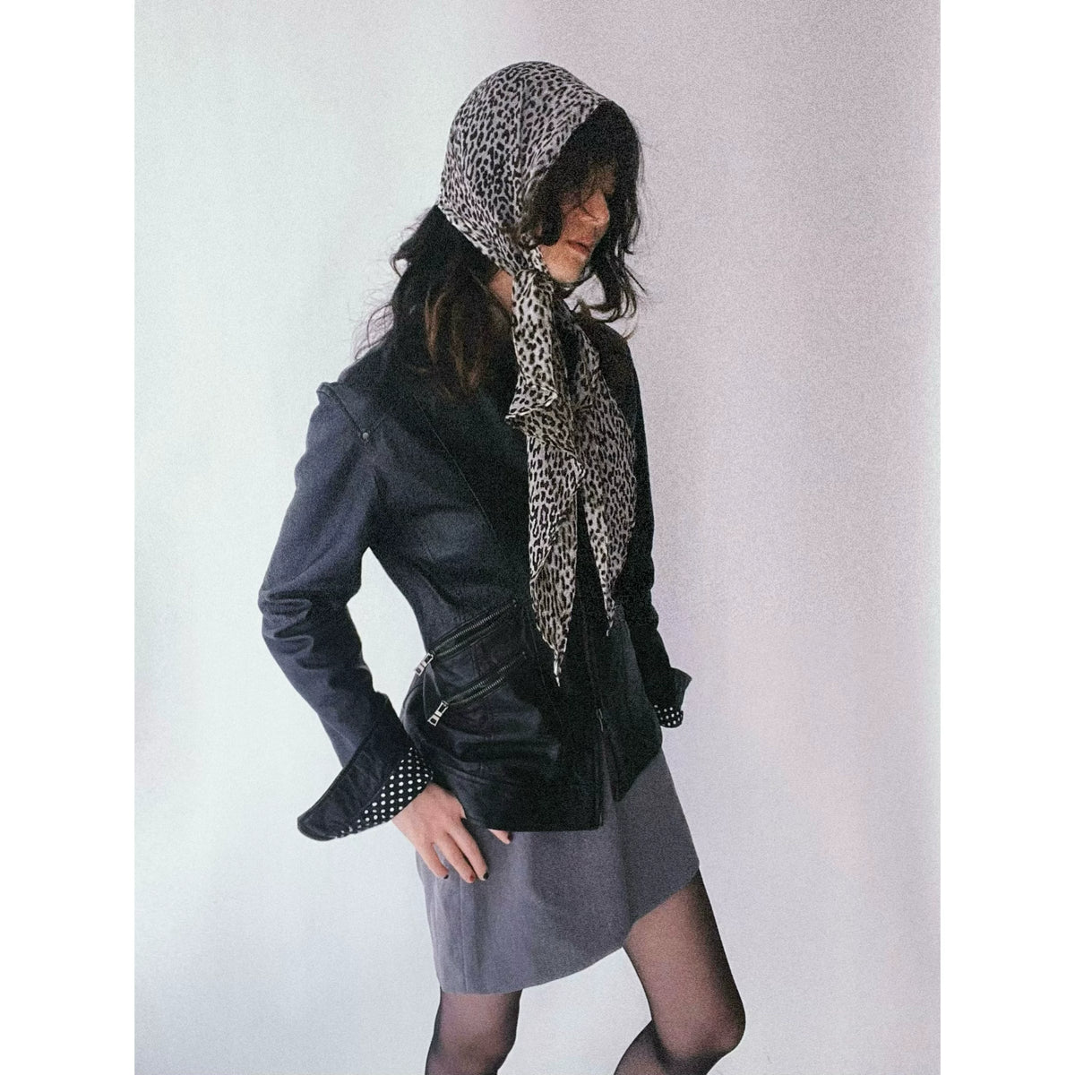 Leopard Print Mulberry Silk Scarf product photo