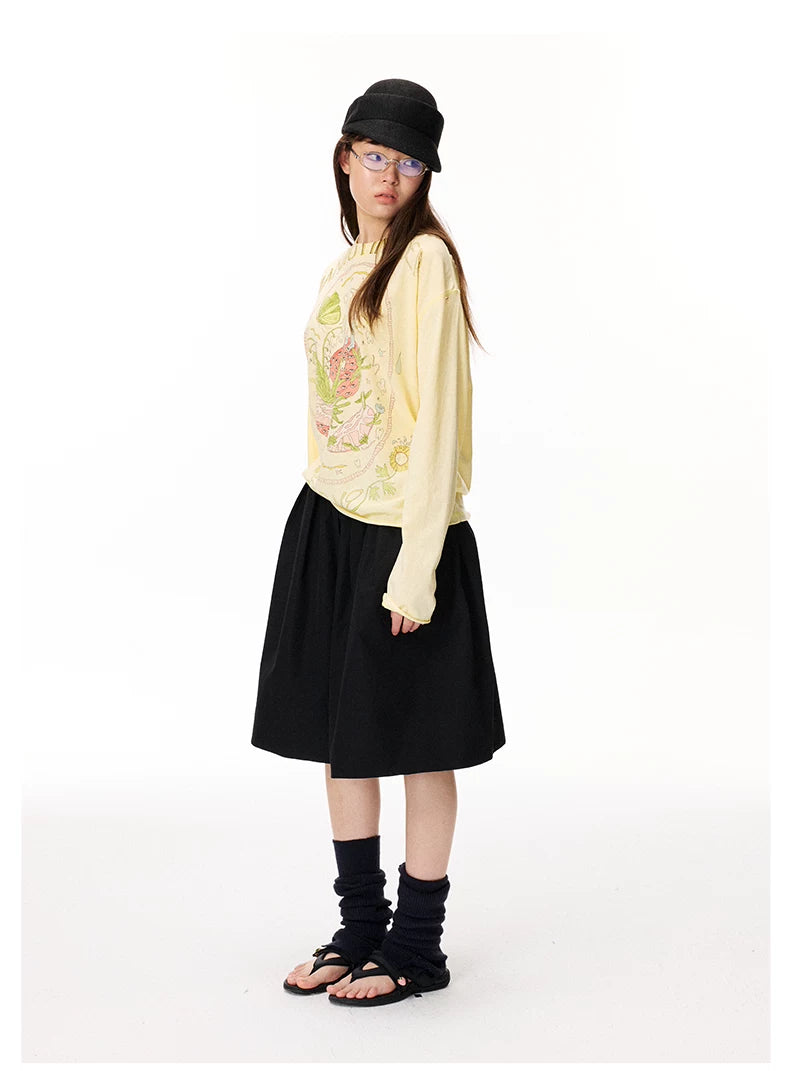 Floral Graphic Long Sleeve Top