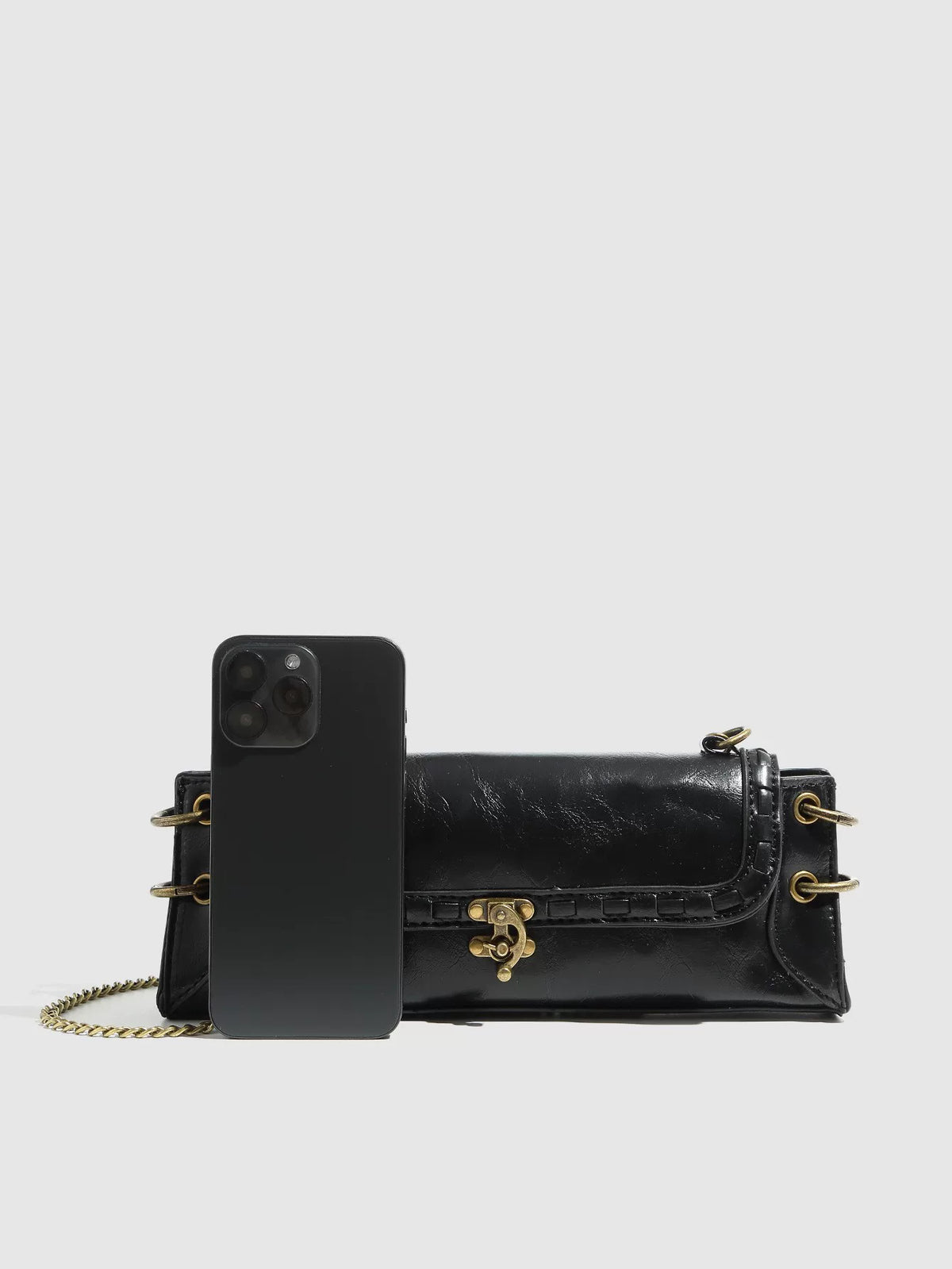 Antique Chain Lock Crossbody Bag product photo