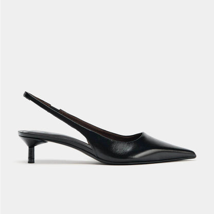 Women's Pointed-Toe Kitten-Heel Slingback Pumps