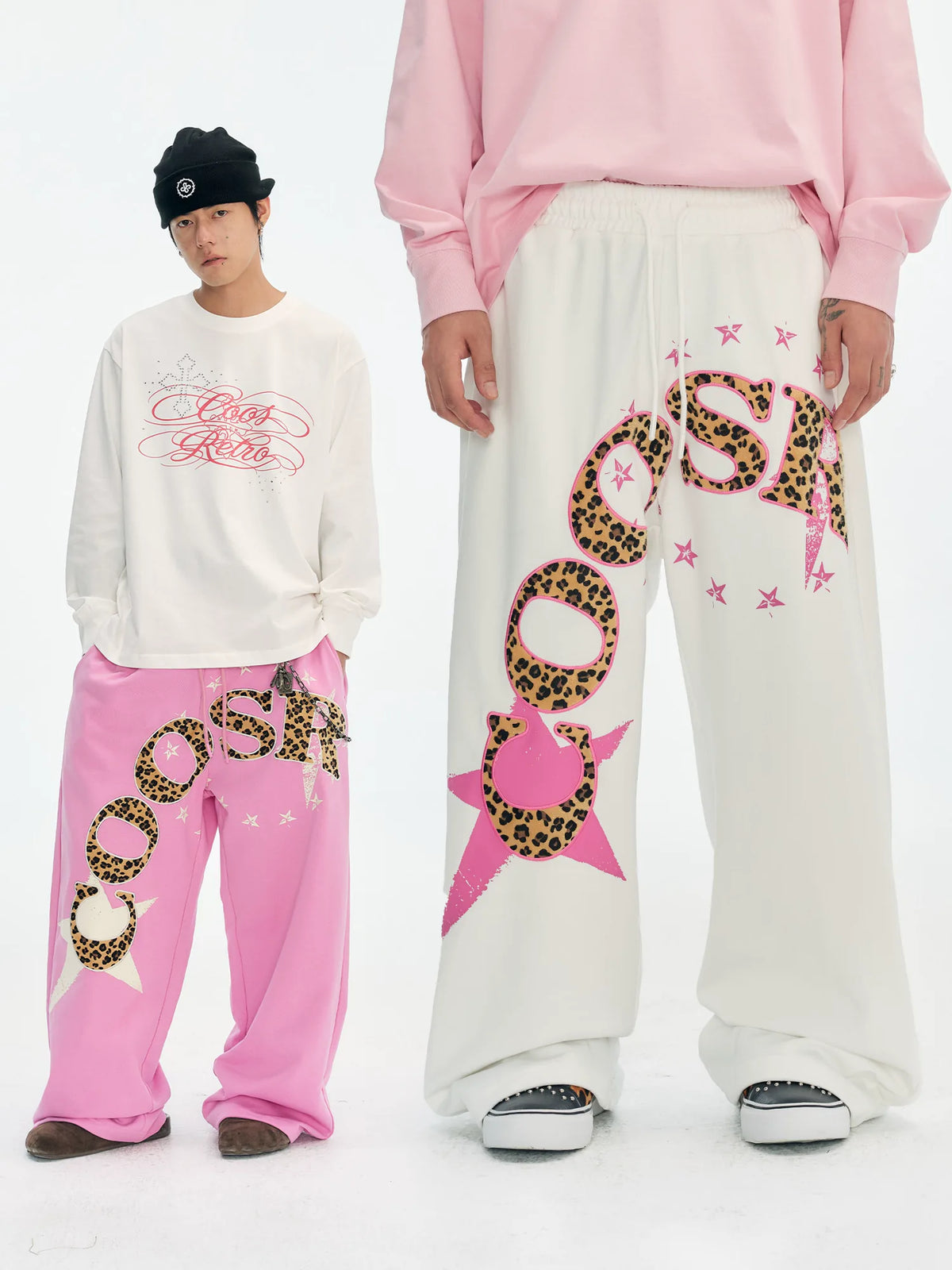 Graphic Star Embroidered Sweatpants