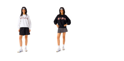 Besticktes Relaxed-Crewneck-Sweatshirt