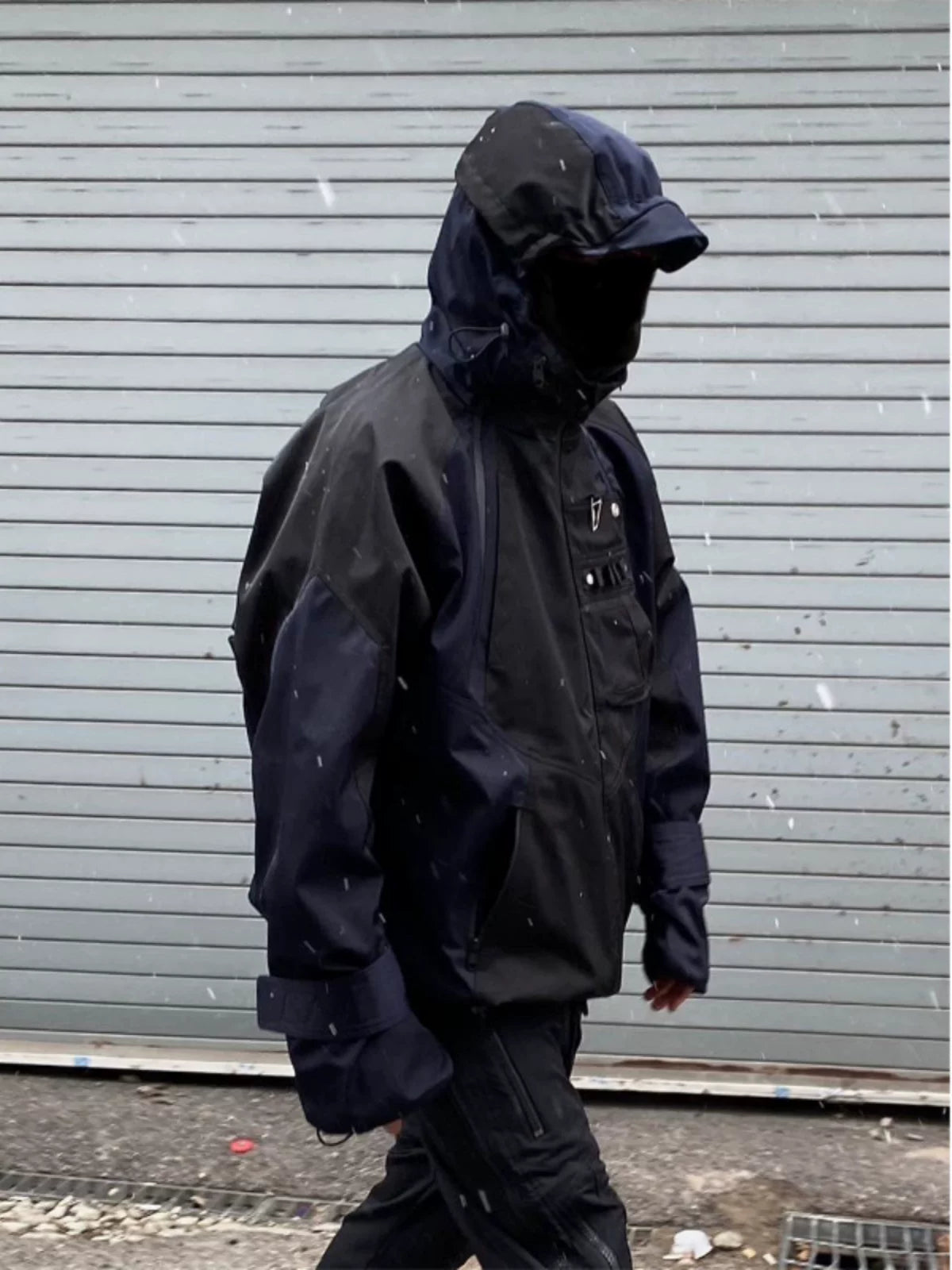 Color Block Hooded Utility Jacket product photo