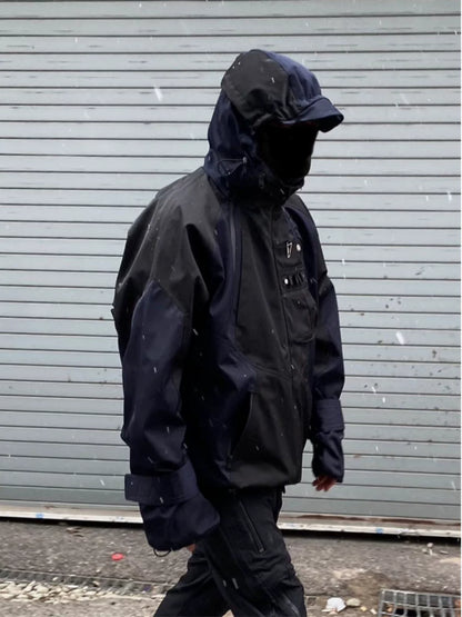 Color Block Hooded Utility Jacket product photo