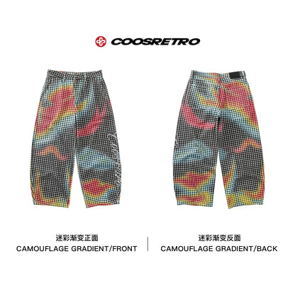 Gradient Camo Wide-Leg Pants