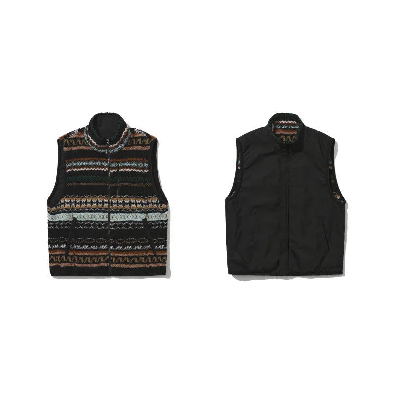 Reversible Fair Isle Fleece Vest