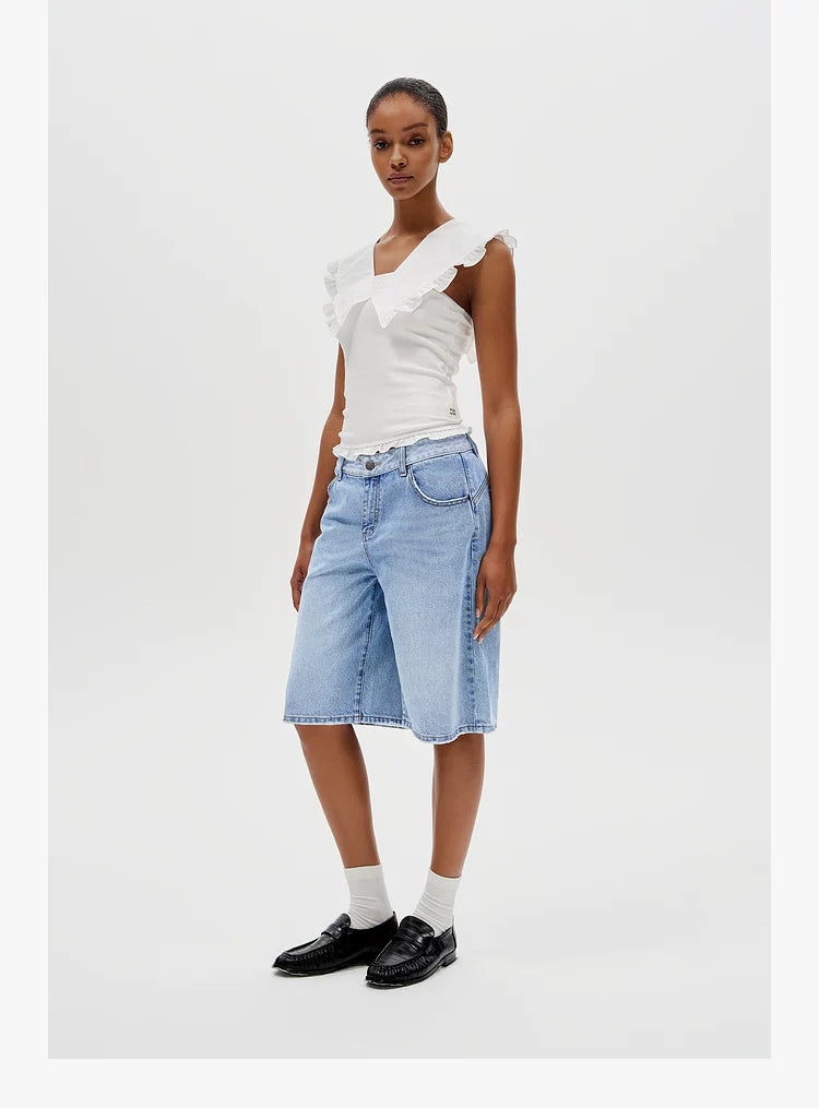 Layered Ruffle V-Neck Top - 360 view 8