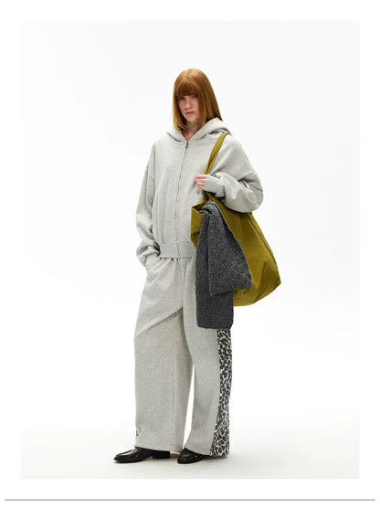 Unisex Leopard Panel Fleece Set