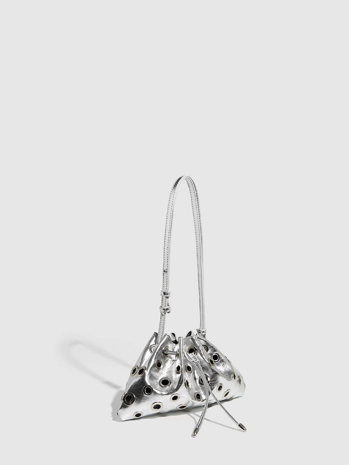 Eyelet Studded Drawstring Shoulder Bag product photo