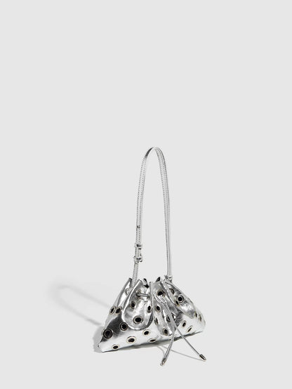 Eyelet Studded Drawstring Shoulder Bag product photo
