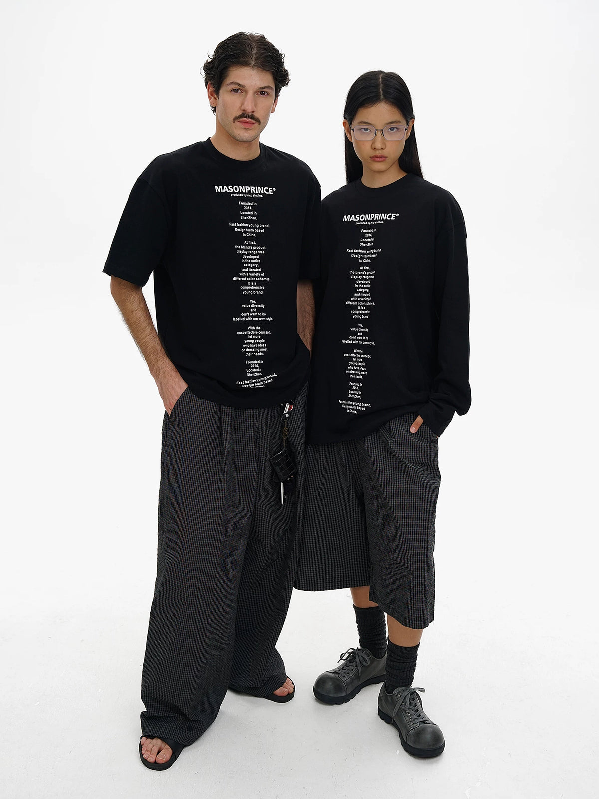 MASONPRINCE Slogan Graphic Cotton T-Shirt