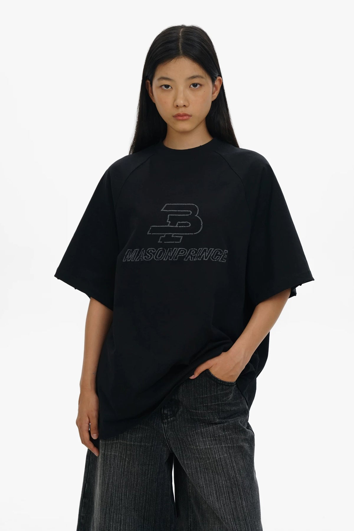 MASONPRINCE Two-Tone Raglan Cotton T-Shirt