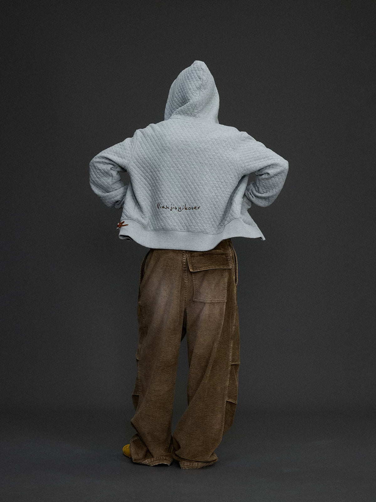 Embroidered Hooded Zip Jacket