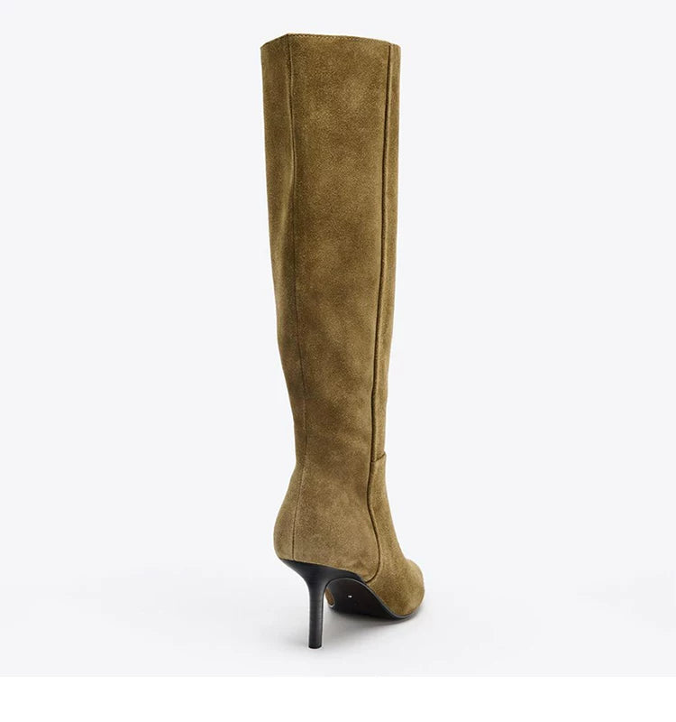 Women's Pointed Toe Stiletto Knee-High Boots