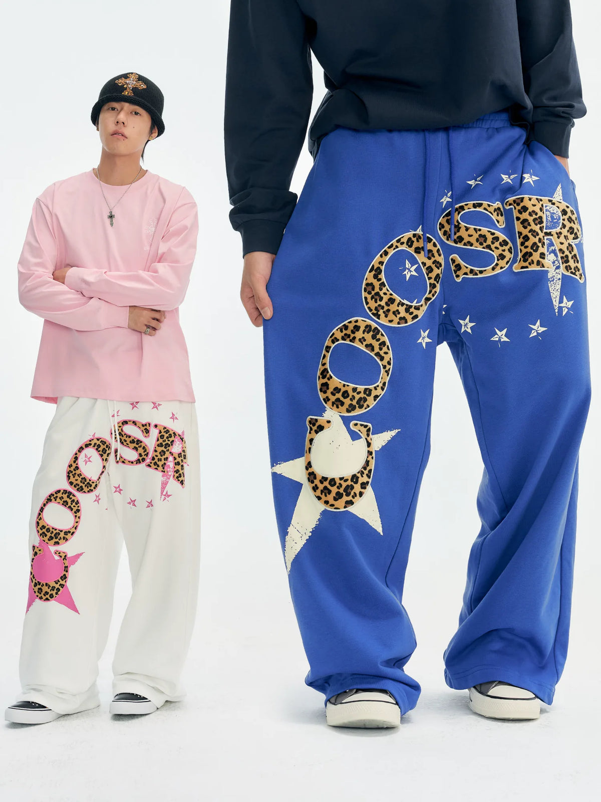Graphic Star Embroidered Sweatpants