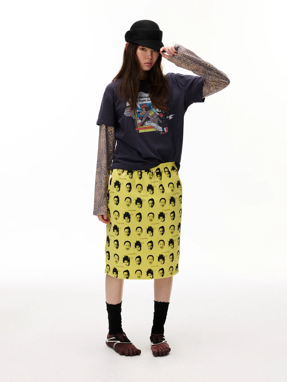 Layered Graphic Long Sleeve T-Shirt