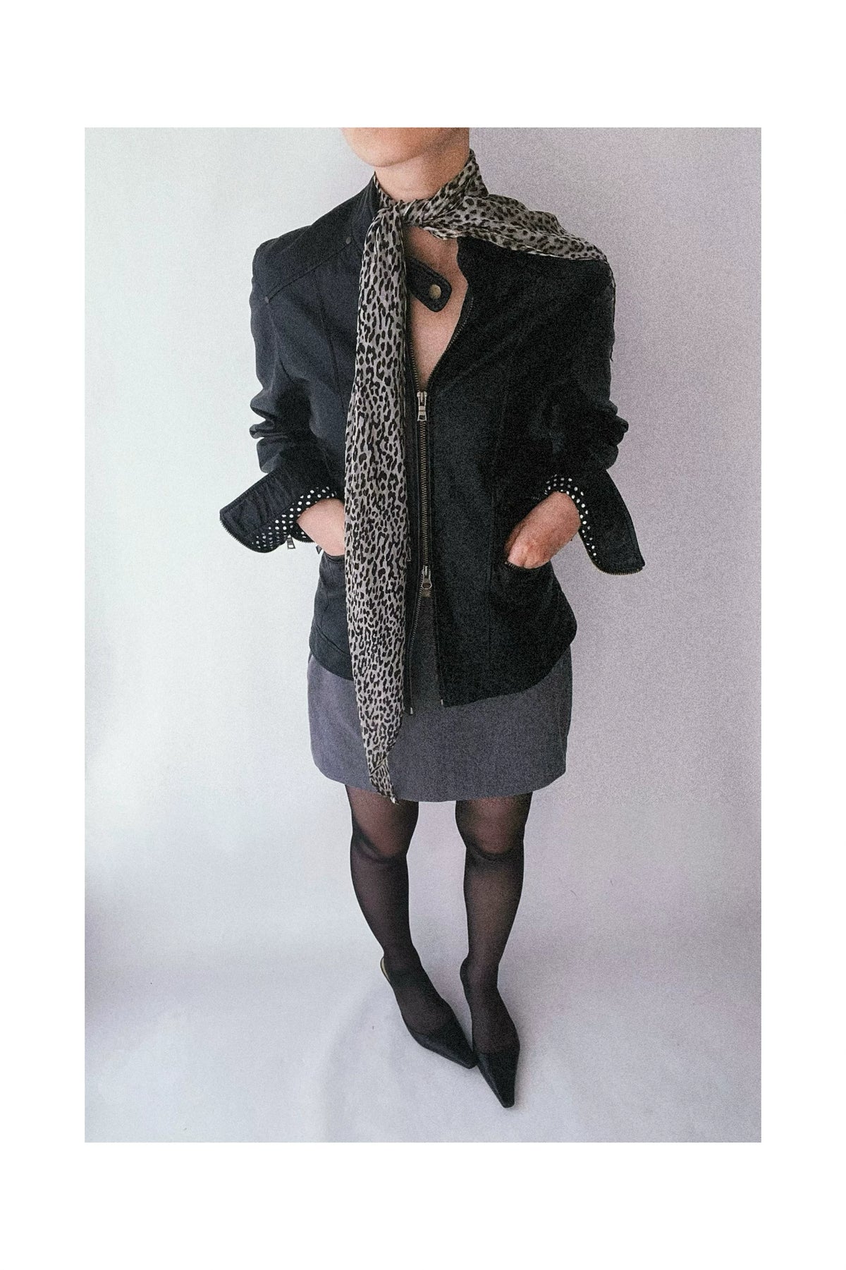 Leopard Print Mulberry Silk Scarf product photo