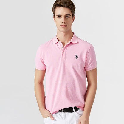 Embroidered Chest Logo Cotton Pique Polo Shirt