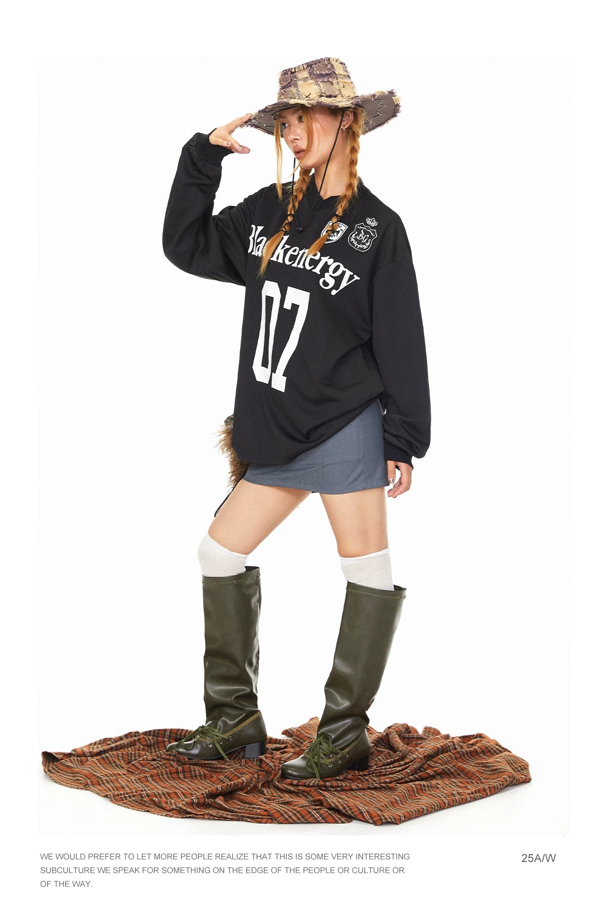 Number 07 V Neck Long Sleeve T-Shirt