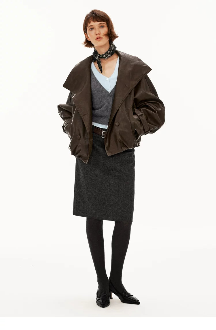 Reversible Wool-Blend A-Line Midi Skirt - 360 view 9