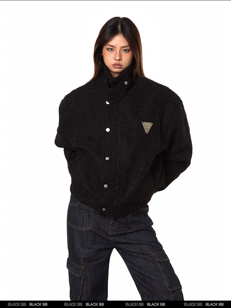 Cropped Stand Collar Padded Jacket