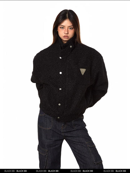 Cropped Stand Collar Padded Jacket