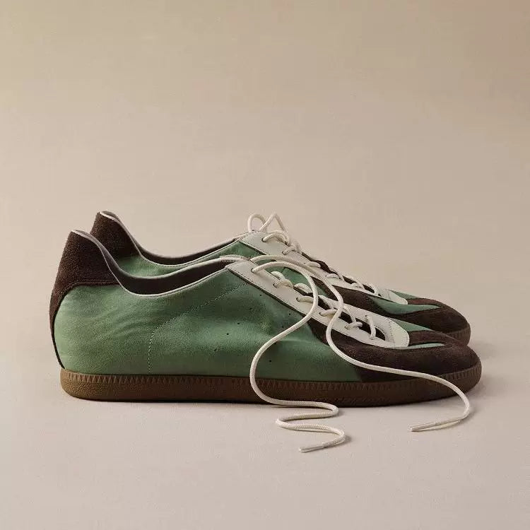 Artichoke Mixed-Leather Low-Profile Trainer Sneakers