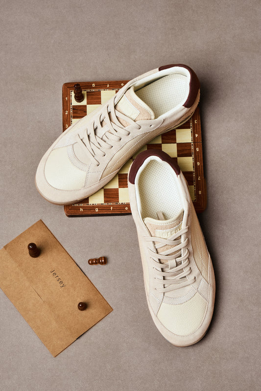 Men's Leather Platform German Trainer Sneakers