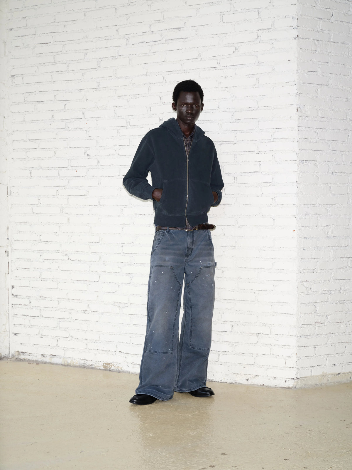 VLABMADE Distressed Double-Knee Work Pants