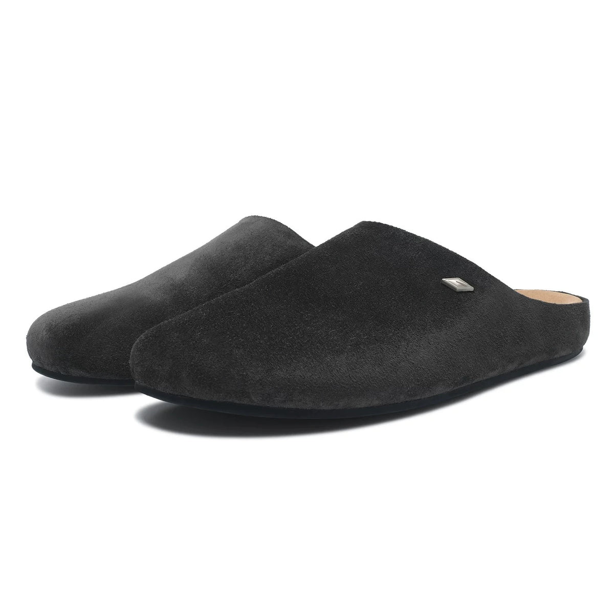 Suede Clogs with Cushioned Footbed