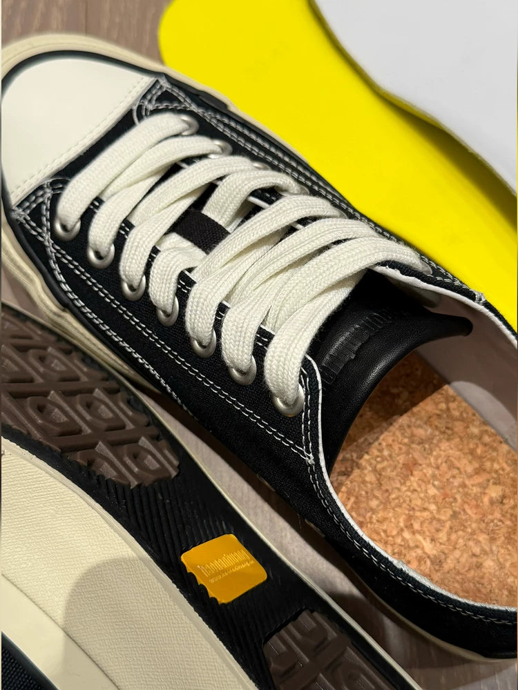 Platform Canvas Low-Top Sneakers