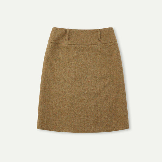 Reversible Wool-Blend A-Line Midi Skirt