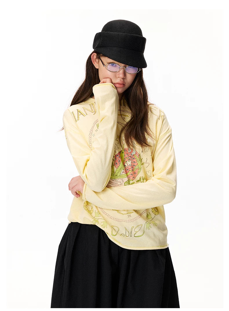 Floral Graphic Long Sleeve Top
