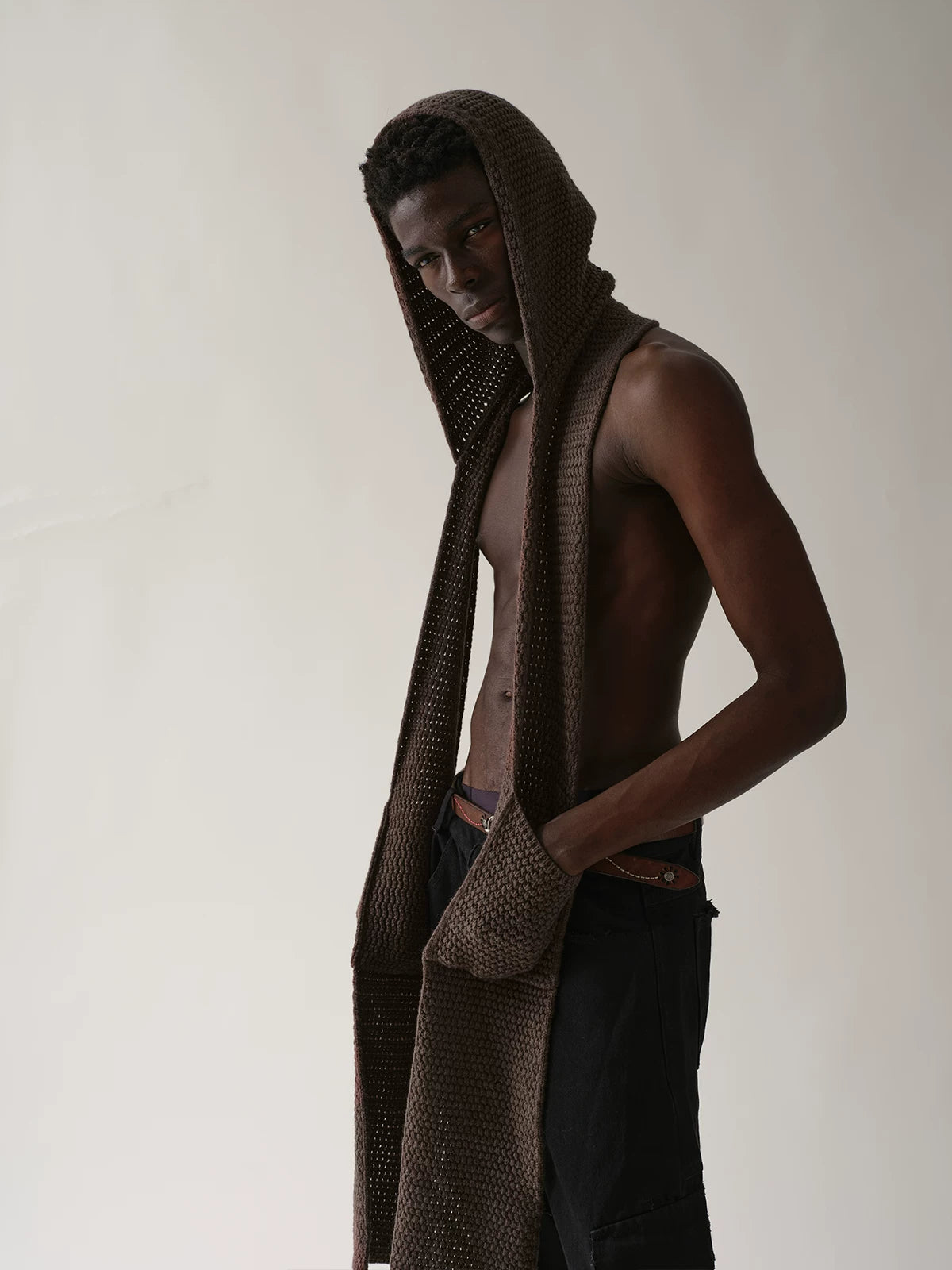 Wool Blend Hooded Scarf product photo