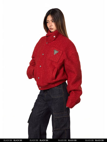 Cropped Stand Collar Padded Jacket