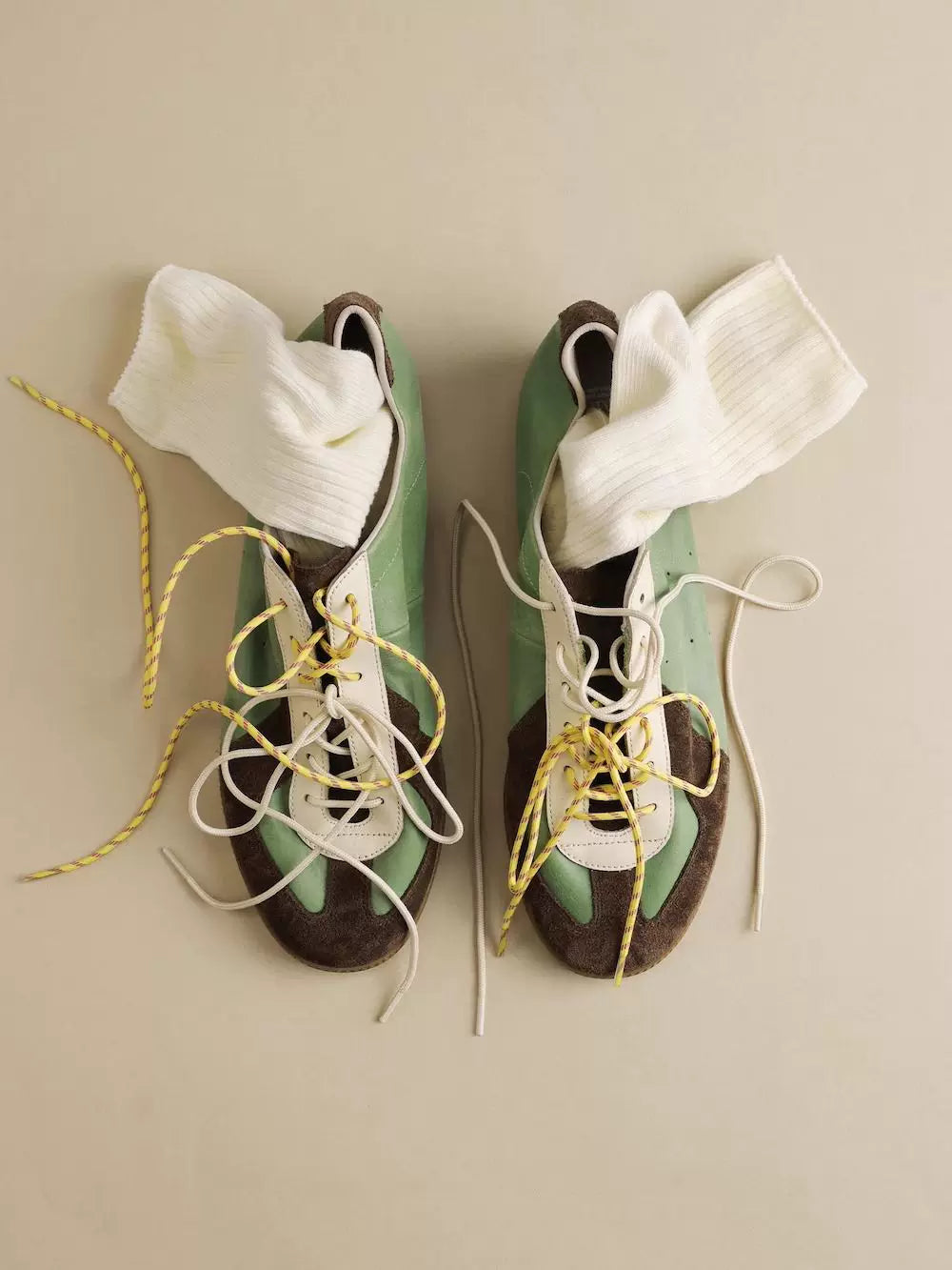 Artichoke Mixed-Leather Low-Profile Trainer Sneakers
