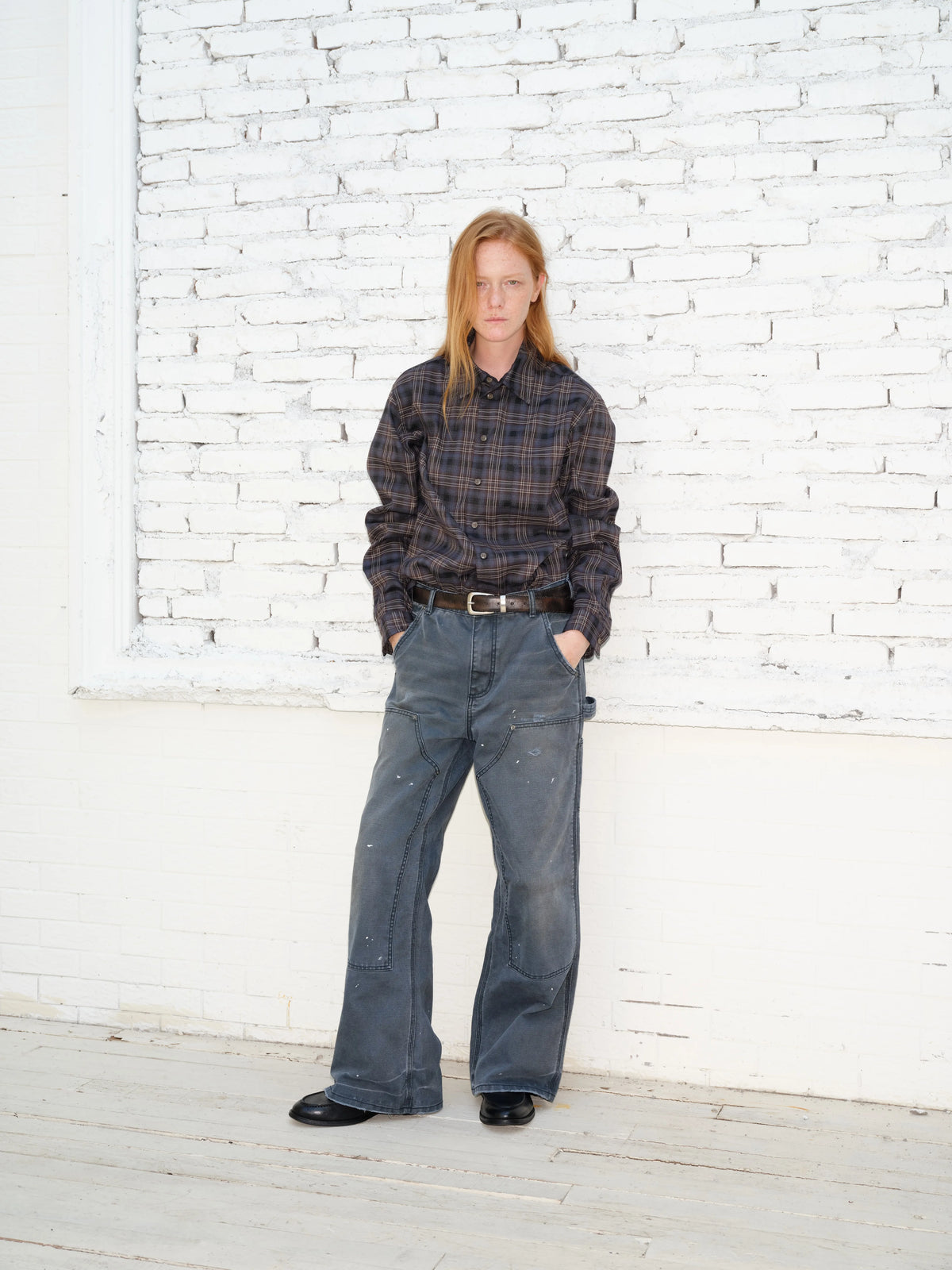 VLABMADE Distressed Double-Knee Work Pants