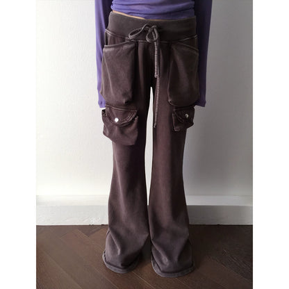 Gewaschene Utility-Flared-Hose mit Kordelzug