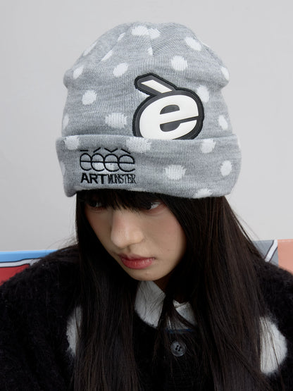 Polka Dot Knit Beanie