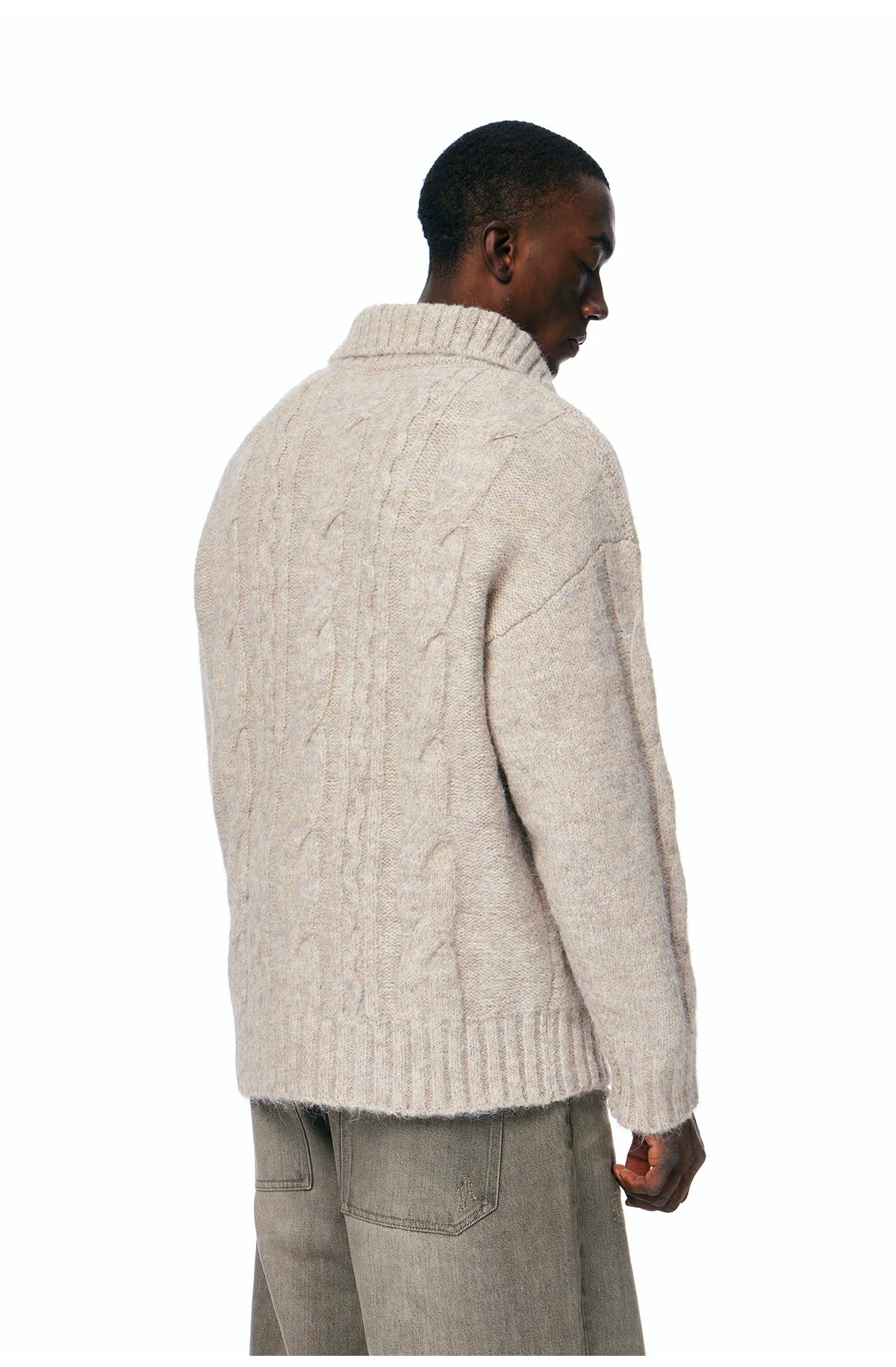 Men's Cable-Knit Half-Zip Sweater product photo