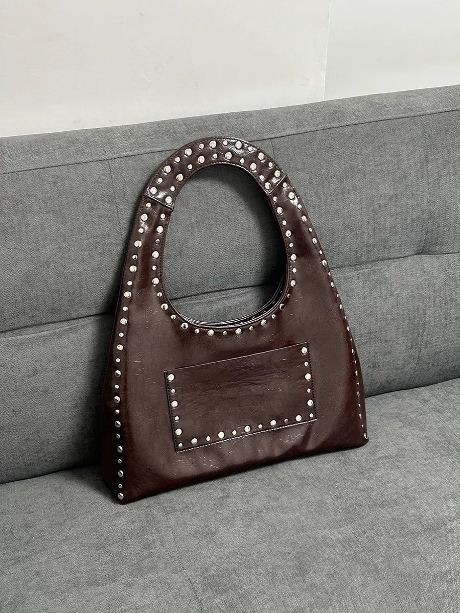 Studded Top Handle Shoulder Bag product photo