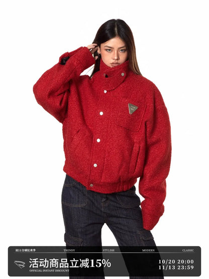 Cropped Stand Collar Padded Jacket