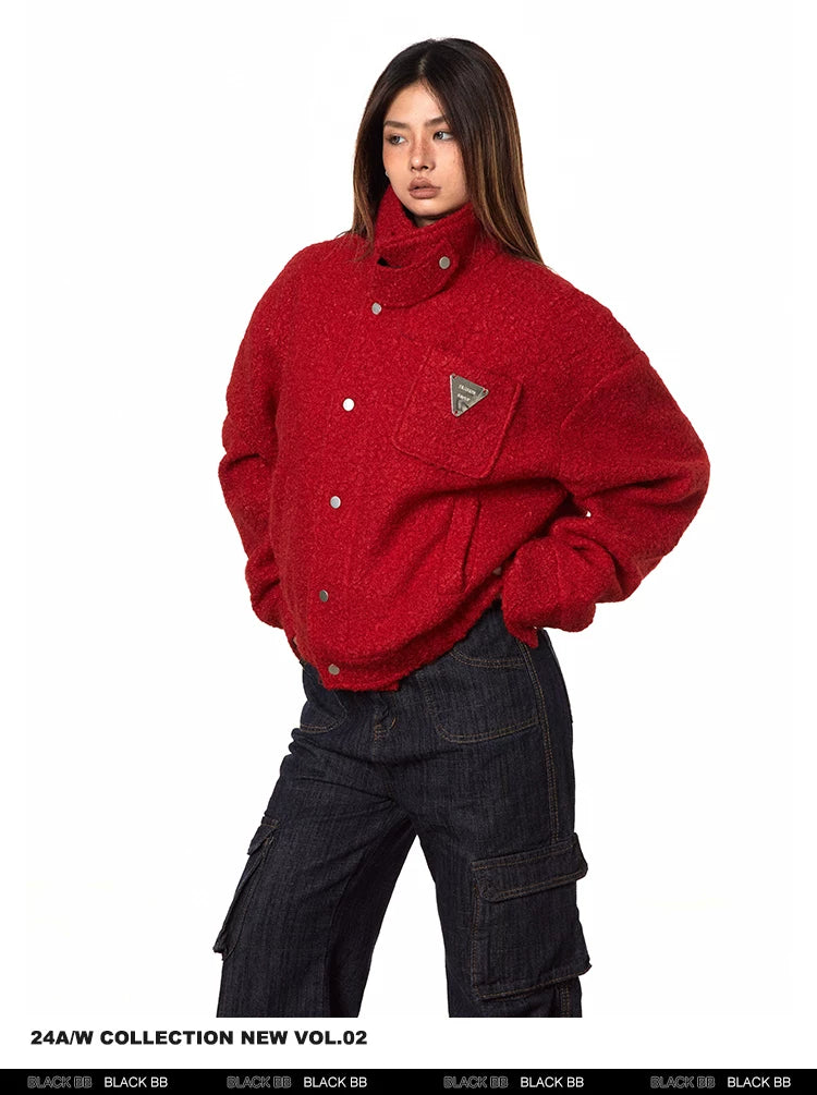 Cropped Stand Collar Padded Jacket