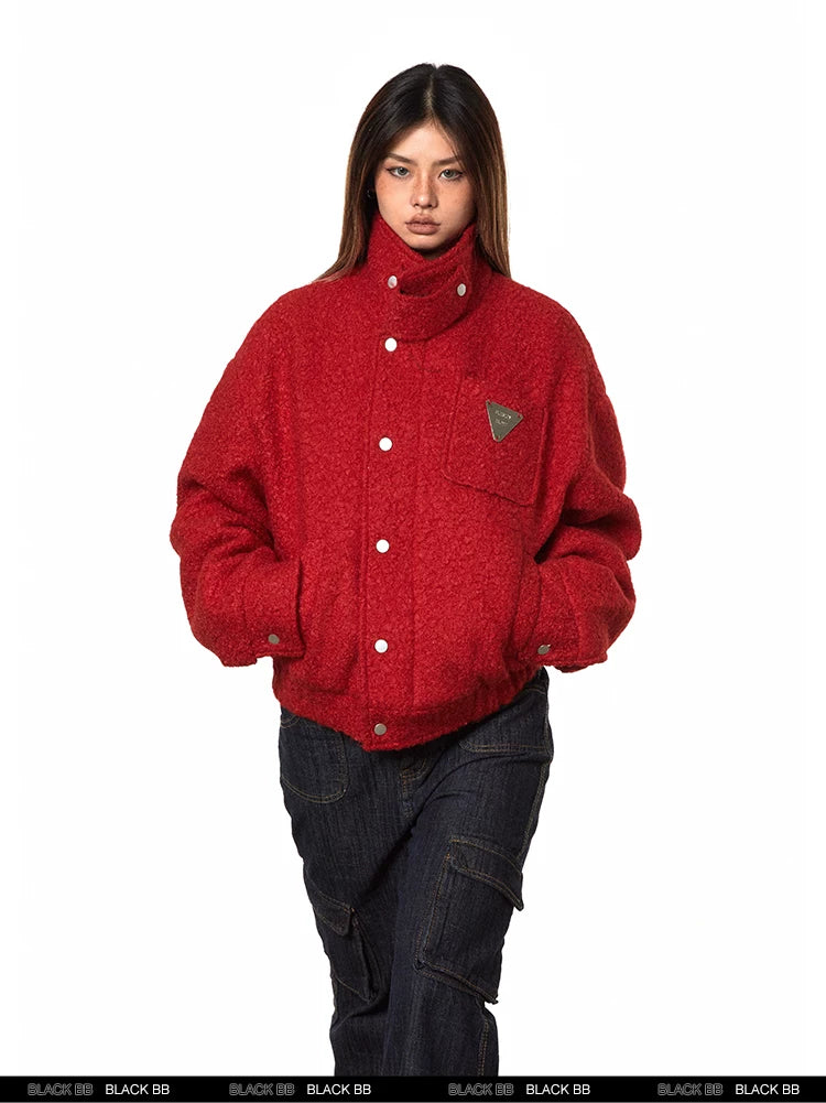 Cropped Stand Collar Padded Jacket
