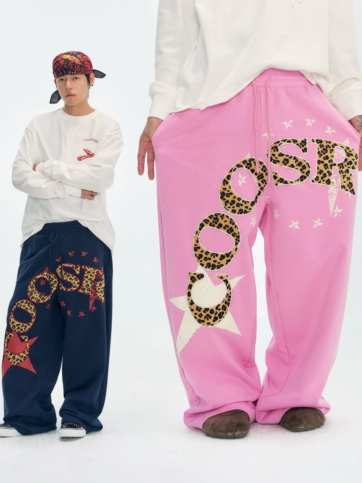 Graphic Star Embroidered Sweatpants