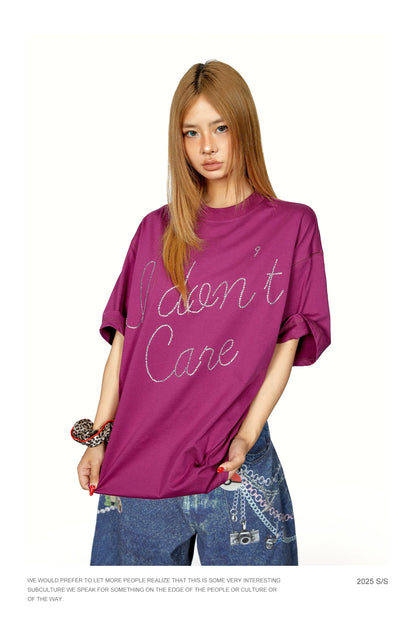 Rhinestone Letter Graphic T-Shirt product photo