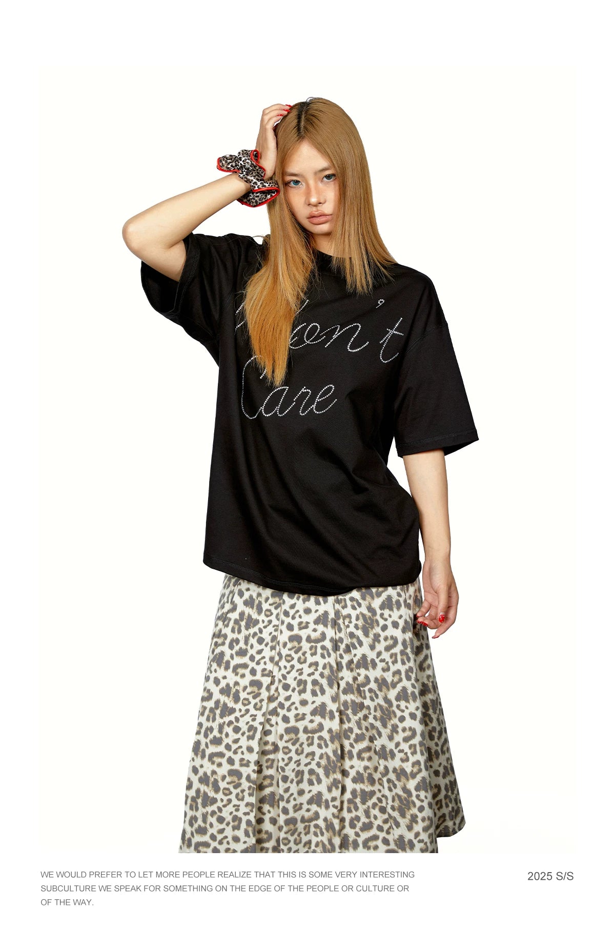 Rhinestone Letter Graphic T-Shirt product photo