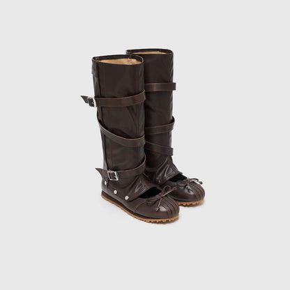 Women's Convertible Leather Ballet Tall Boots
